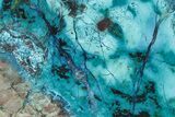 Colorful Chrysocolla and Shattuckite Slab - Mexico #227906-1